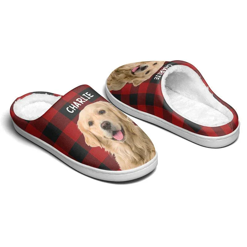 "Happiness Is a Warm Puppy" Handcraft Slippers - Histozing