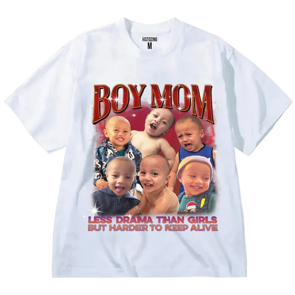 "Boy Mom" Handcraft Tee - Histozing