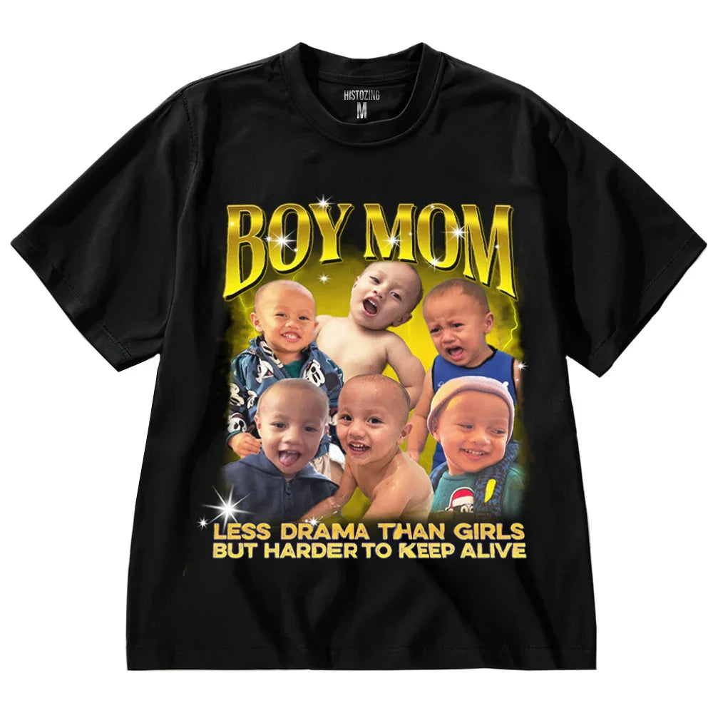 "Boy Mom" Handcraft Tee - Histozing