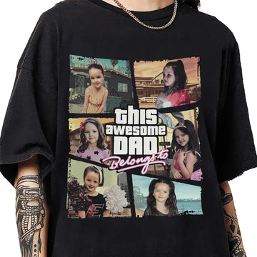 "This Awesome Dad Belongs to" Handcraft Tee - Histozing