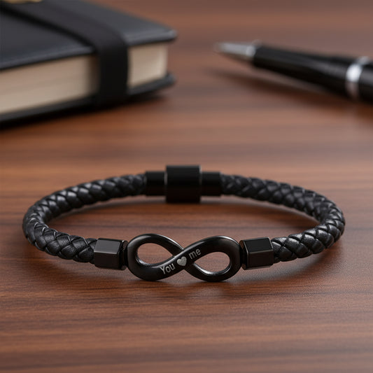 Infinity Leather Bracelet