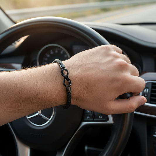Infinity Leather Bracelet