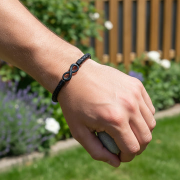 Infinity Leather Bracelet