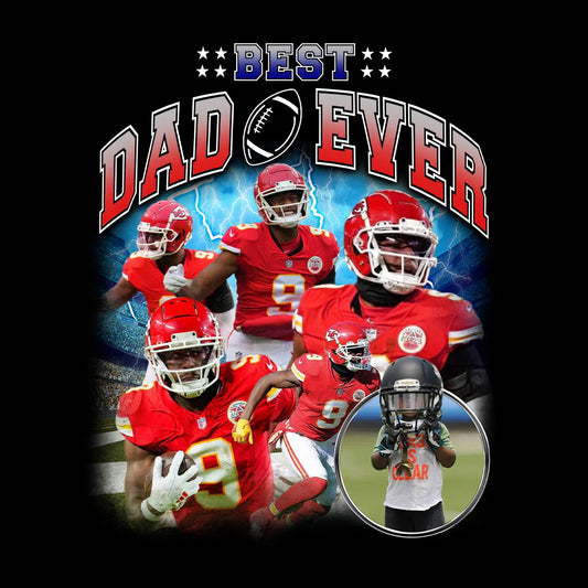 "Best Dad Ever - Football" Handcraft Tee - Histozing
