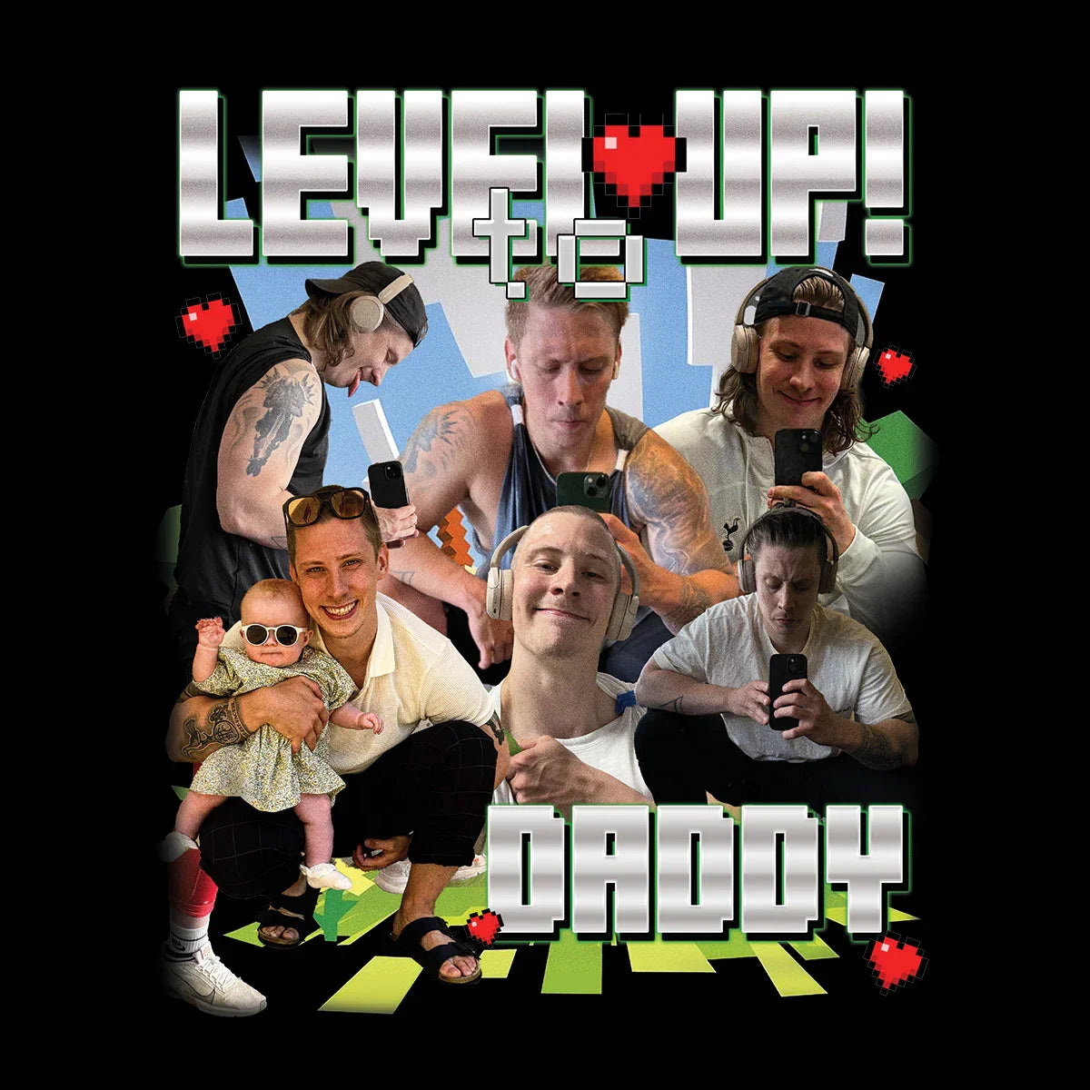 "Level up to Daddy" Handcraft Tee - Histozing