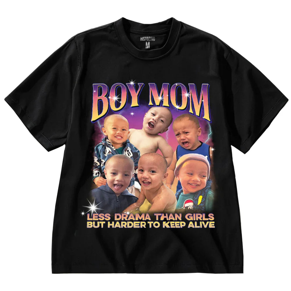 "Boy Mom" Handcraft Tee - Histozing
