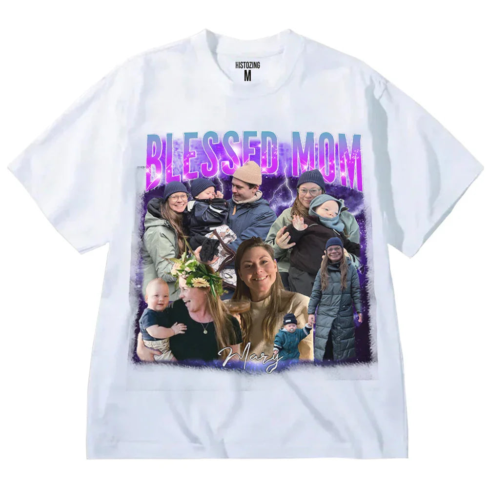 "Blessed Mom" Handcraft Tee - Histozing
