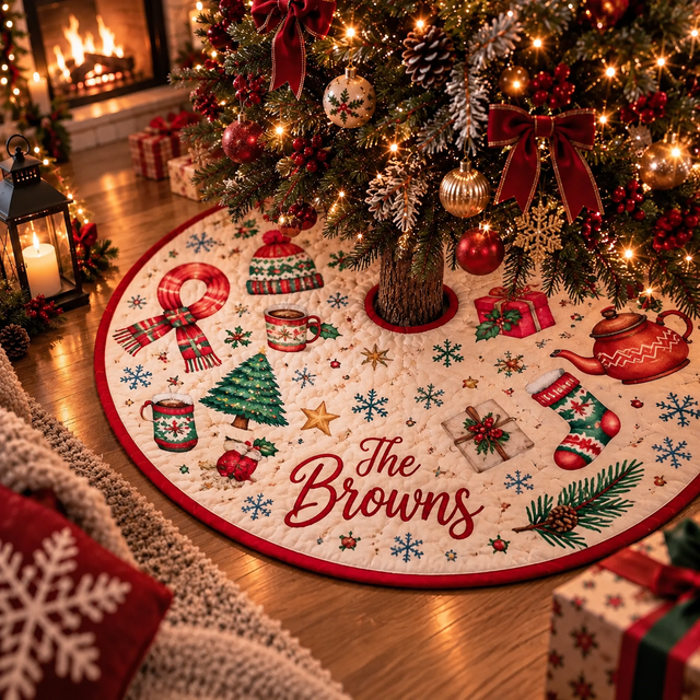 Family Christmas Tree Skirt