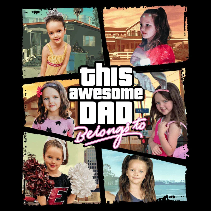 "This Awesome Dad Belongs to" Handcraft Tee - Histozing