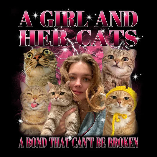 "A Girl and her Cat" Handcraft Tee