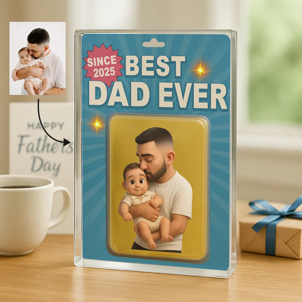 "Best Dad Ever" Handcraft Acrylic Block Plaque - Histozing