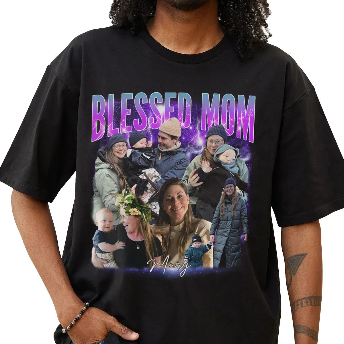 "Blessed Mom" Handcraft Tee - Histozing