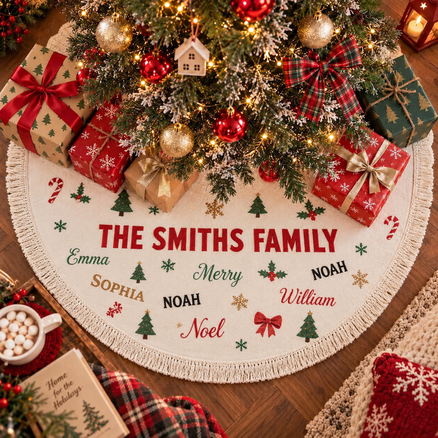 Family Name Christmas Tree Skirt