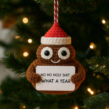 Funny Poopmas Handcraft Crochet Ornament