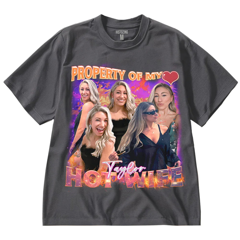 "Property of my hot wife" Handcraft Tee - Histozing