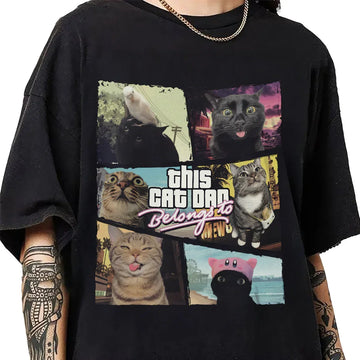 "This Cat Mom/Dad Belongs to" Handcraft Tee - Histozing