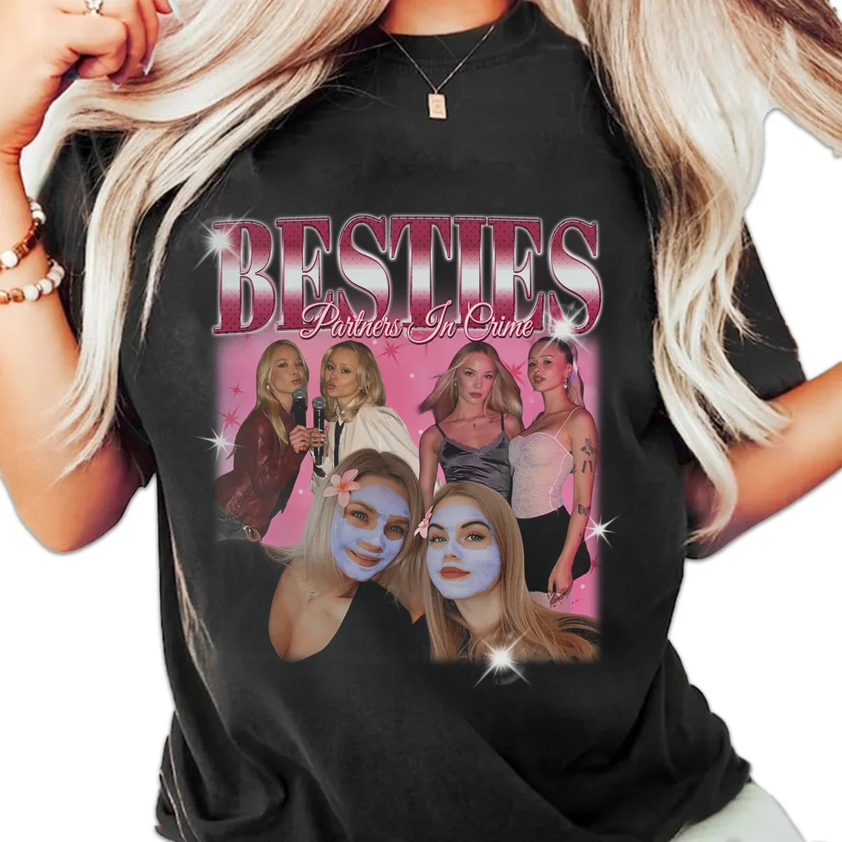 "Besties - Partners in Crime" Handcraft Tee - Histozing