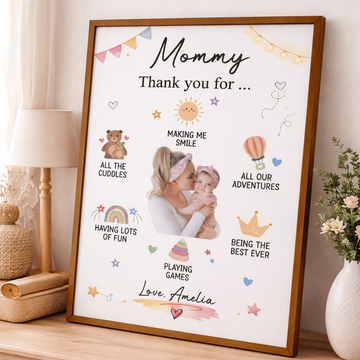 Mommy Thank you for – Handcraft Wall Art Poster