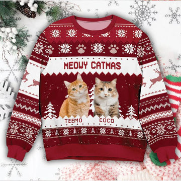 "Meowy CatMas" Handcraft Sweater