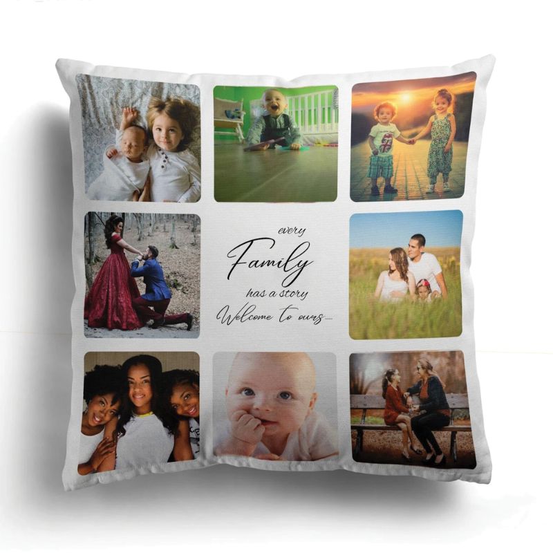 "Family Collage" Handcraft Pillow