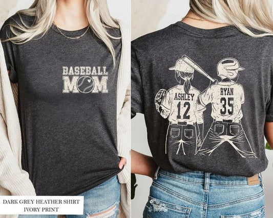 Custom Photo Baseball Mom, Baseball Dad Tee