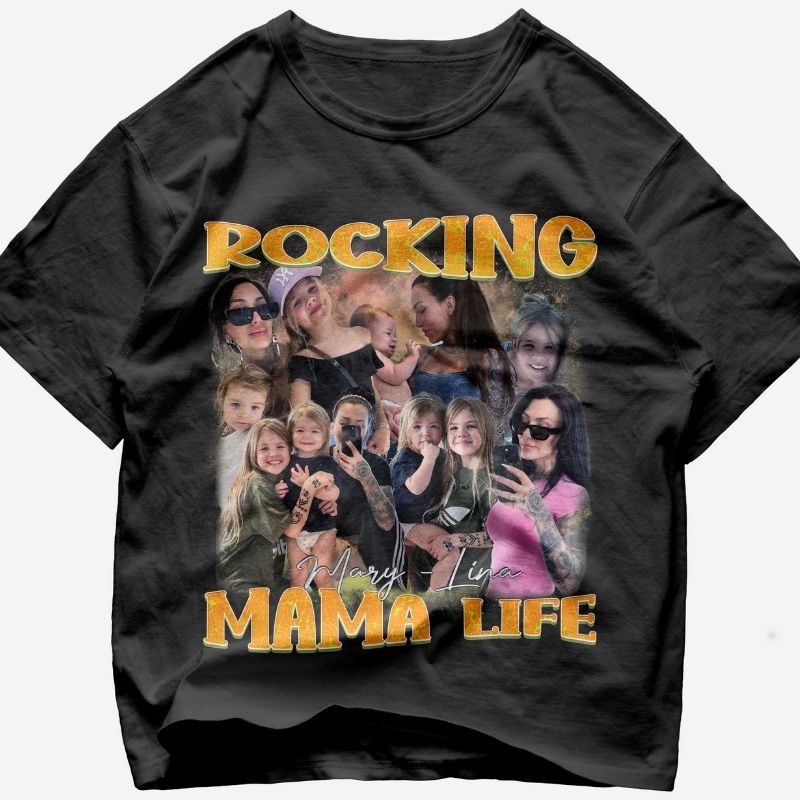 "Rocking Mama Life" Handcraft Tee