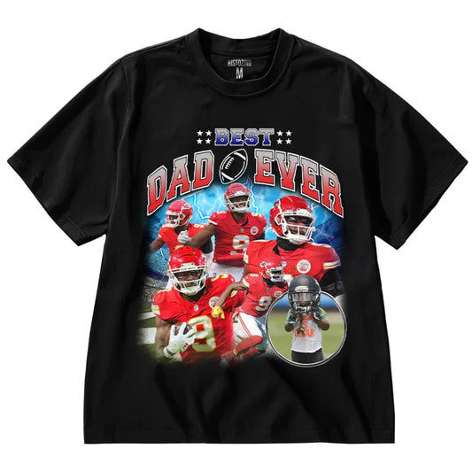 "Best Dad Ever - Football" Handcraft Tee - Histozing