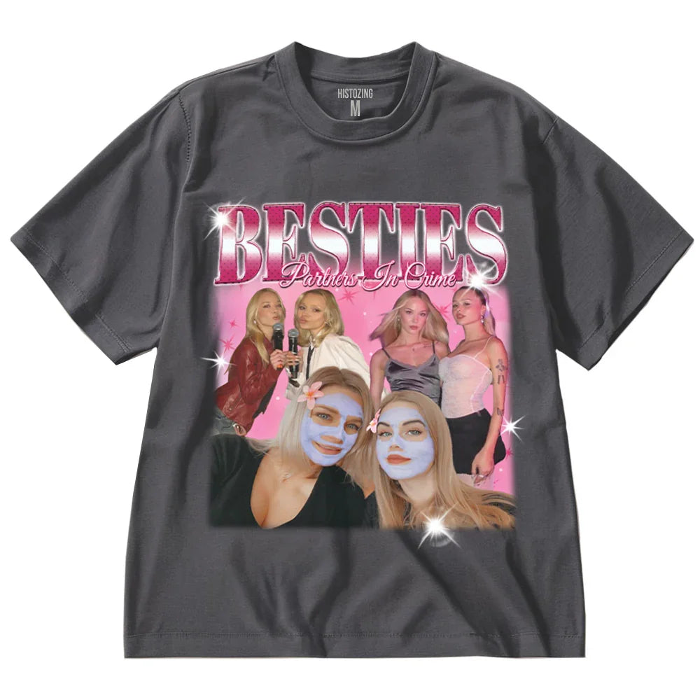"Besties - Partners in Crime" Handcraft Tee - Histozing
