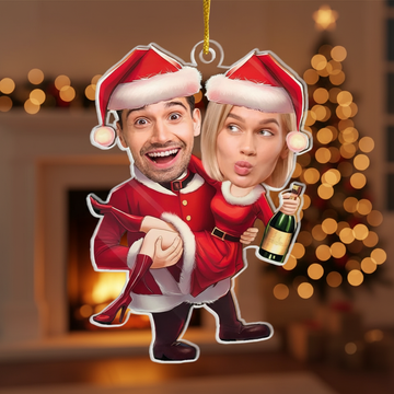 "Couple Funny Christmas" Handcraft Acrylic Ornament