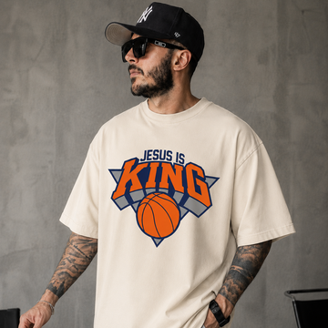 Jesus Is King Christian Handcraft Tee