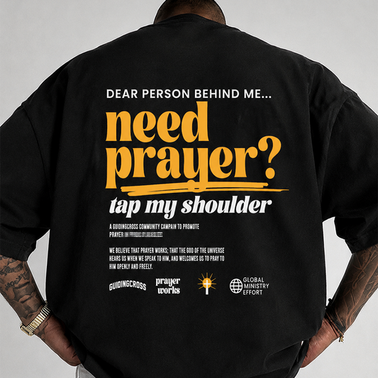 Need Prayer Tap My Shoulder Christian Handcraft Tee