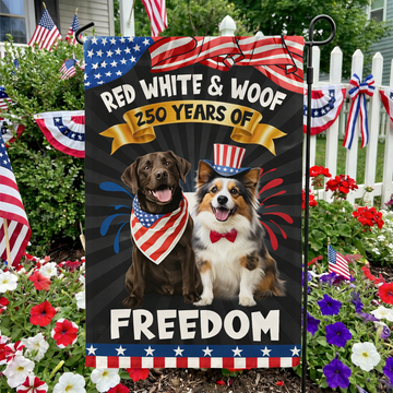 Red White & Woof - Personalized Flag
