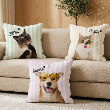 Pet Striped Handcraft Pillow
