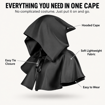 Hooded Black Cape