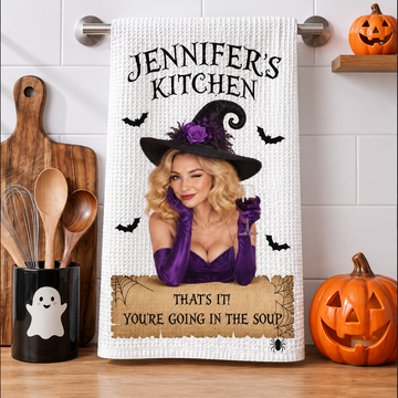 Wickedly Delicious Witch Handcraft Kitchen Towel