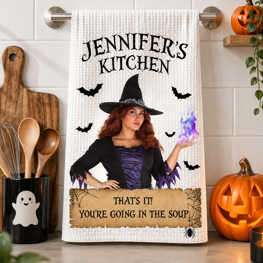 Wickedly Delicious Witch Handcraft Kitchen Towel