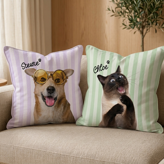 Pet Striped Handcraft Pillow