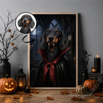 Halloween Pet Portrait Wall Art Poster