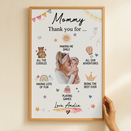 Mommy Thank you for – Handcraft Wall Art Poster
