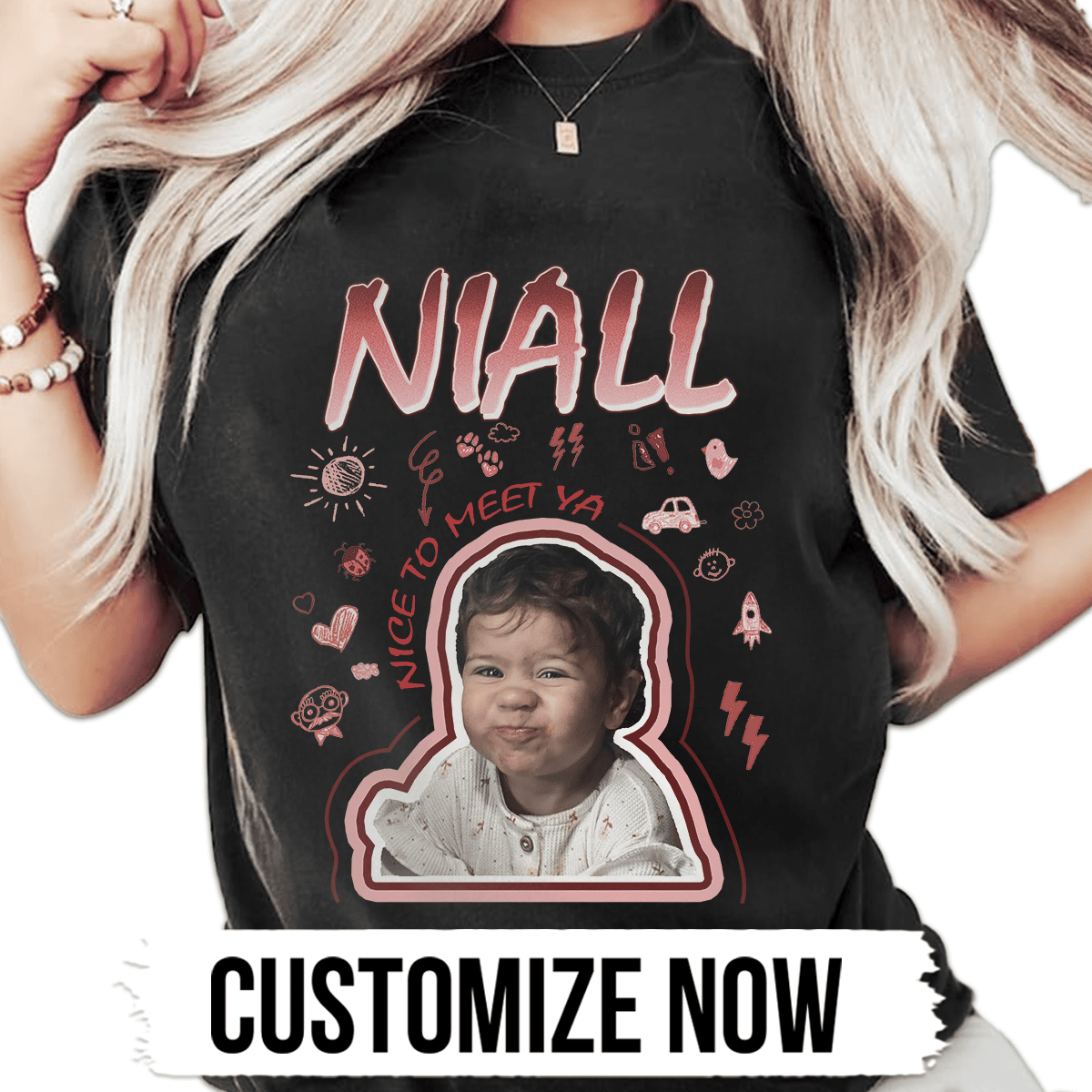 "Nice to meet ya" Handcraft Tee