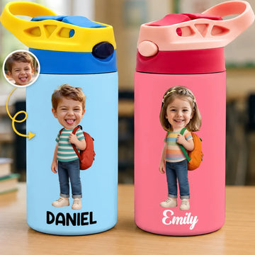 "Adventure" Custom Kids Insulated Water Bottle