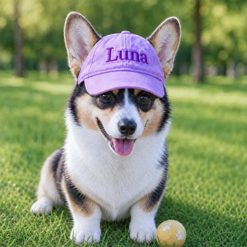 Embroidered Dog Cap with Ears