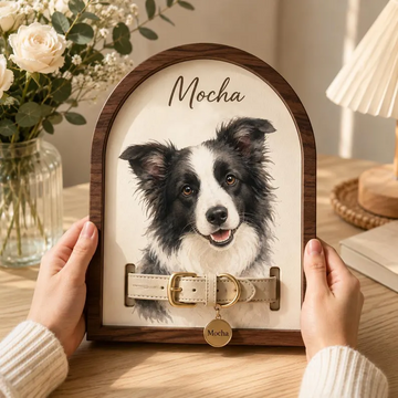 Memorial Frame with Dog Collar Holder Handcraft