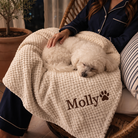 Handcraft Embroidered  Dog Blanket