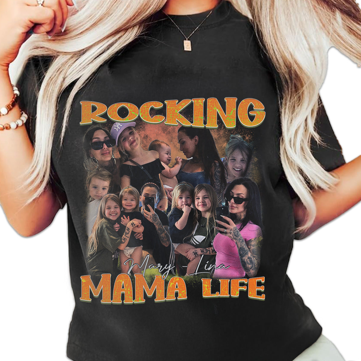 "Rocking Mama Life" Handcraft Tee