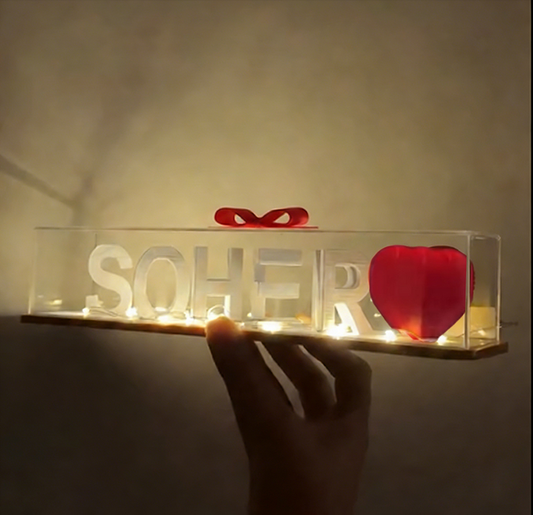 Dual Name Illusion Love 3D Printed