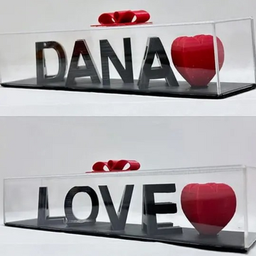 Dual Name Illusion Love 3D Printed