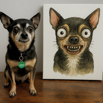 Funny Ugly Pet Portrait Wall Art Poster