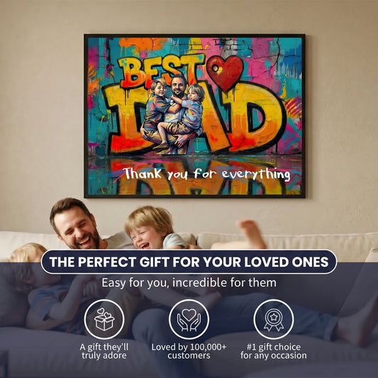 Best Dad Ever Personalized Poster