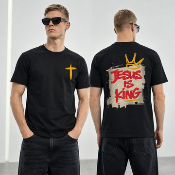 Jesus Is King Christian Handcraft Tee